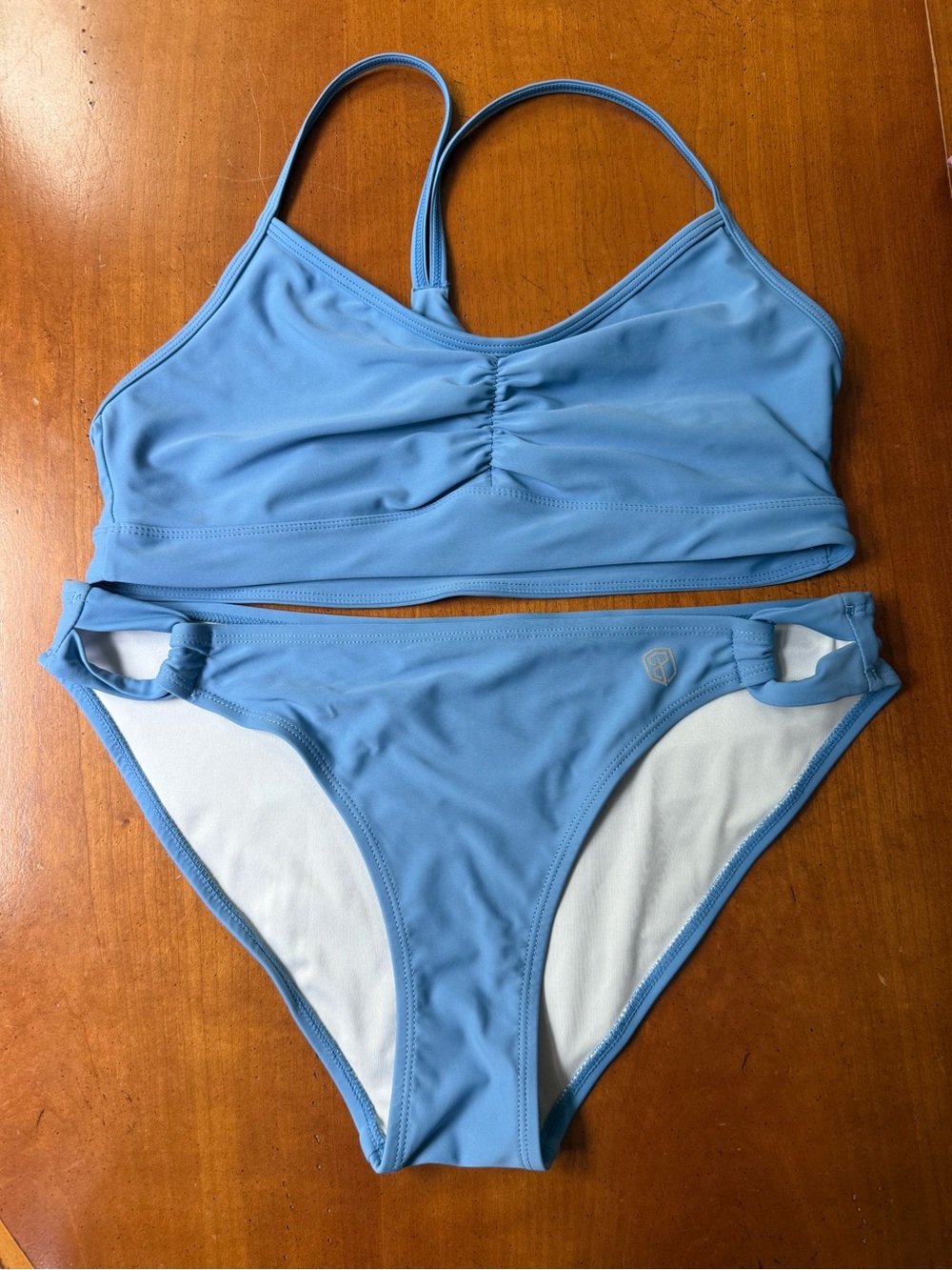 Born Primitive Light Blue Ruched Tank Bikini Set